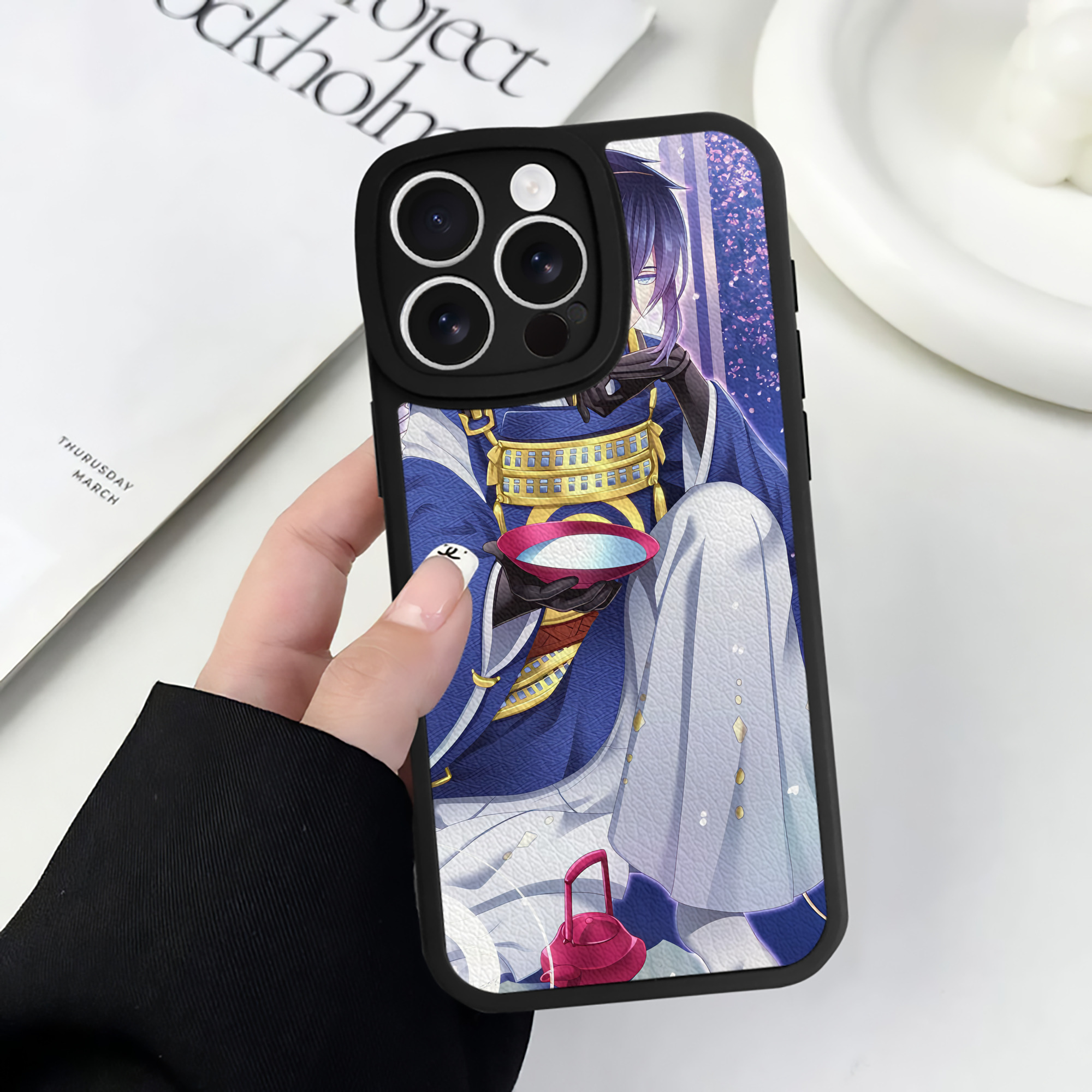 （画像用） 刀剣乱舞 Touken Ranbu 【iPhone 16シリーズ対応】シリコンスマホケース（レザー調） 材質：シリコン